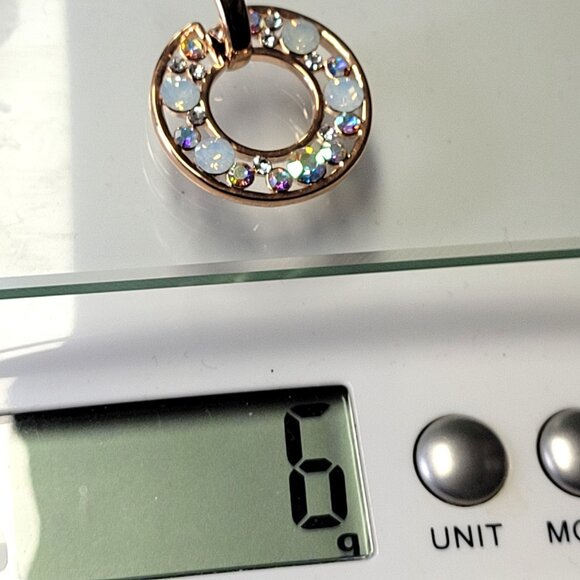 Crystal Rhinestone Circle Dangle Earrings - Picture 9 of 11